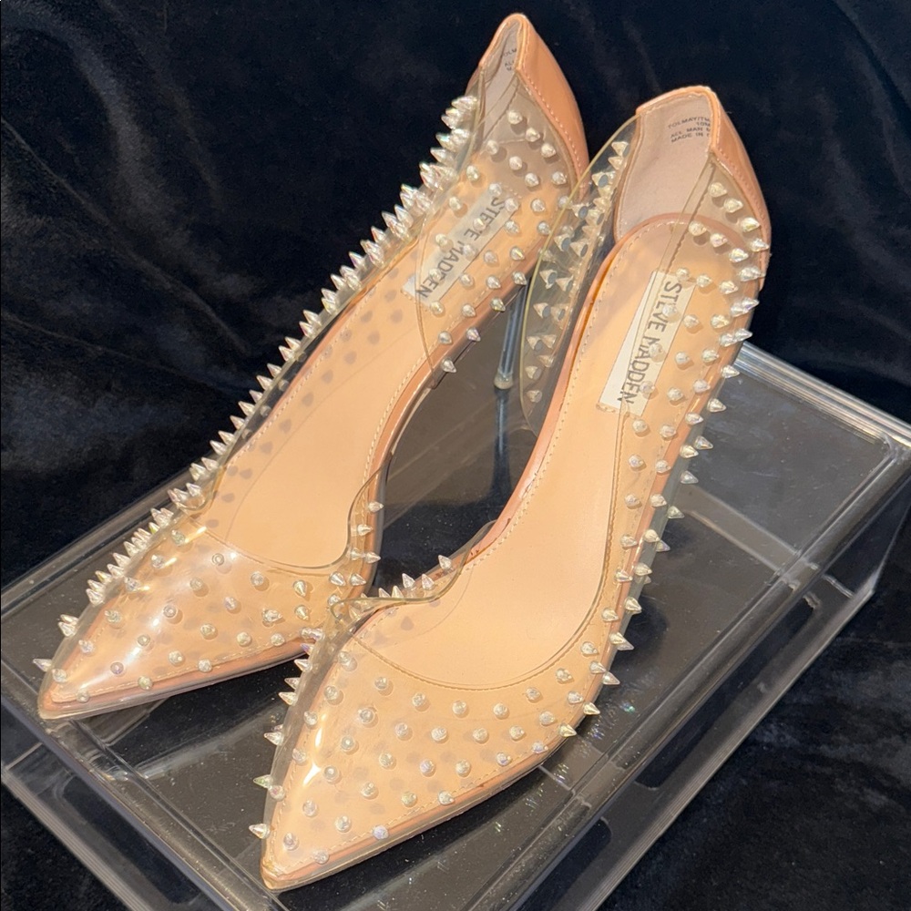 Steve Madden Women's Cream and White Courts TOLIMA PUMP Sz 10
